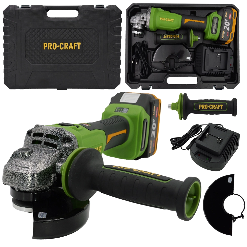 Комплектация болгарки Про-Крафт pwa220-20v-124mm